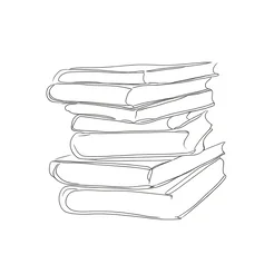 Free book club clipart of outlined books